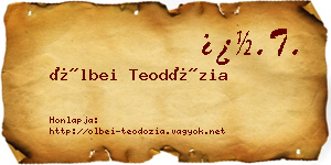 Ölbei Teodózia névjegykártya